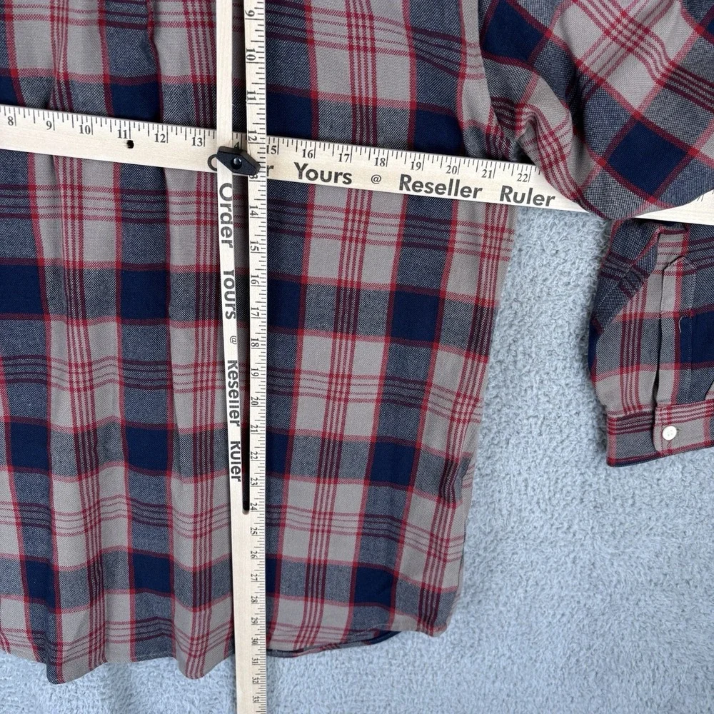 Vintage‎ Levi's Diamond Label Button Up Shirt Mens XL Plaid 70s Pockets READ